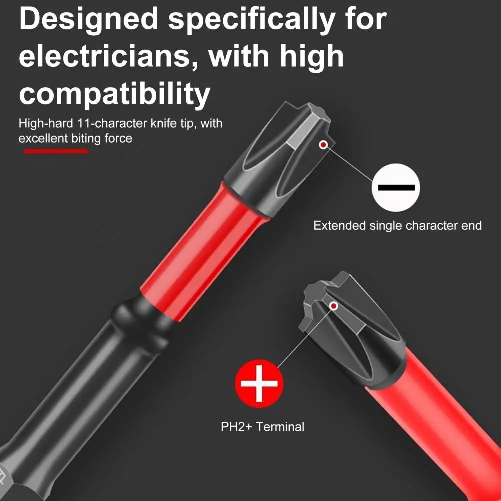 

Прецизионная затягивающая отвертка, набор прочных ударных отверток с магнитными шлицевыми головками, коррозионная для слота для Diy