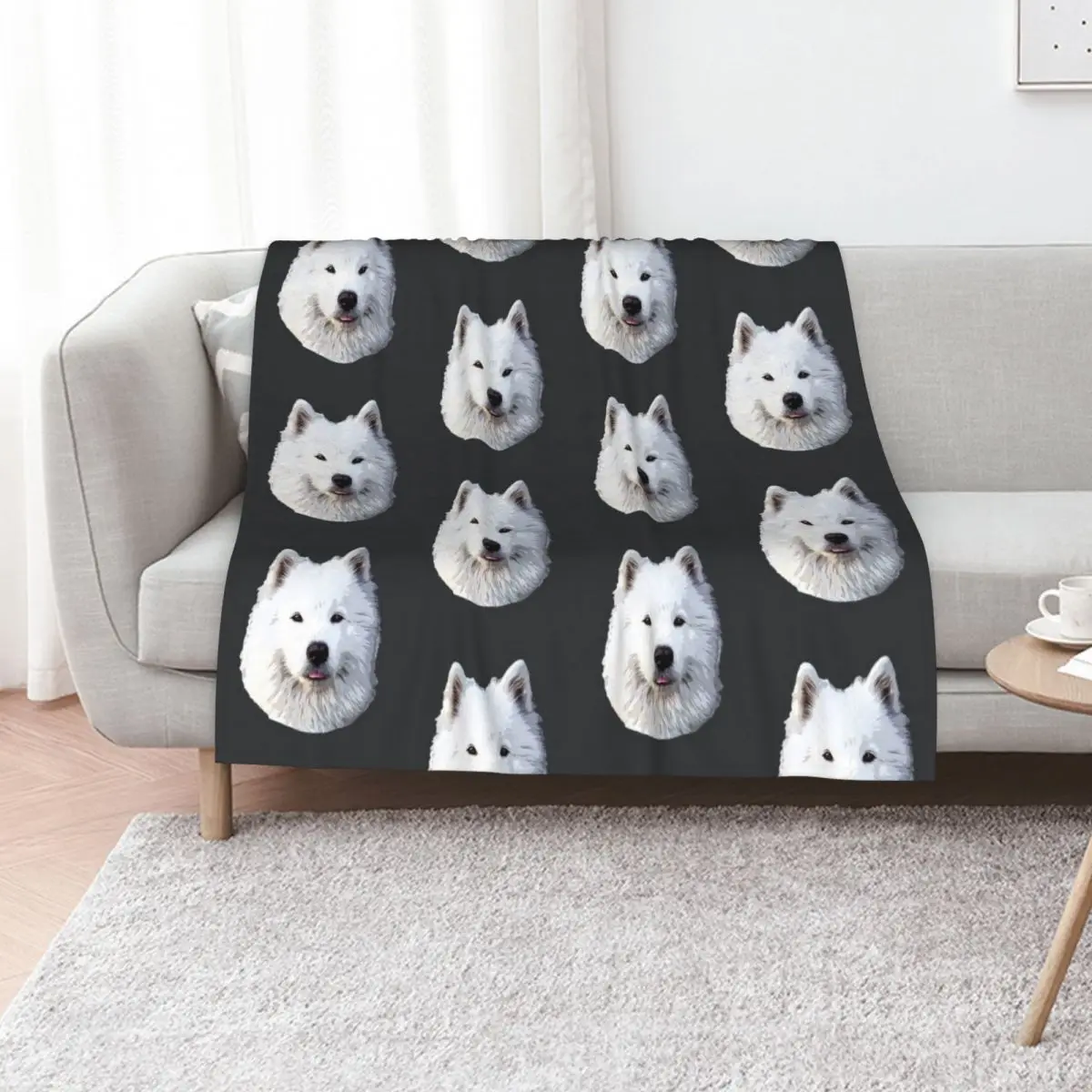Samoyed- Stunning Dog! Throw Blanket Softest Retros anime Furry Soft Big Flannel Fabric Blankets