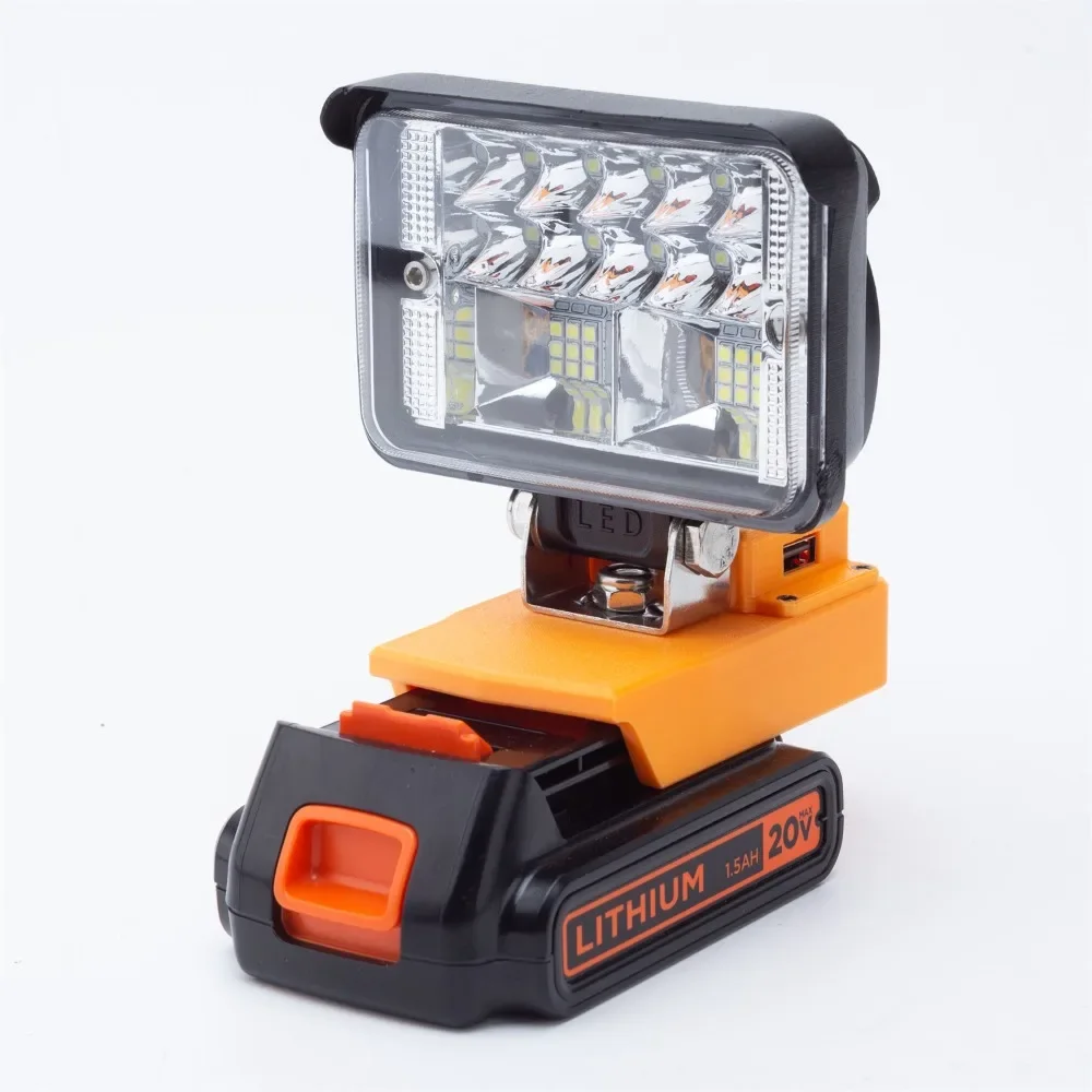 Imagem -03 - Luz de Trabalho Led com Bateria de Lítio para Luz Externa Portátil Alimentada por Bateria Black Mais Decker 18v 20v com Usb Excluindo Bateria