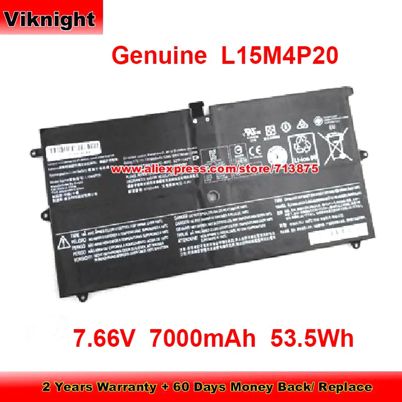 

Genuine L15M4P20 Battery L15S4P20 for Lenovo 900S 12ISK 900S-12ISK 80ML001XGE 900S-12ISK-6Y75 Laptop 7.66V 7000mAh 53.5Wh