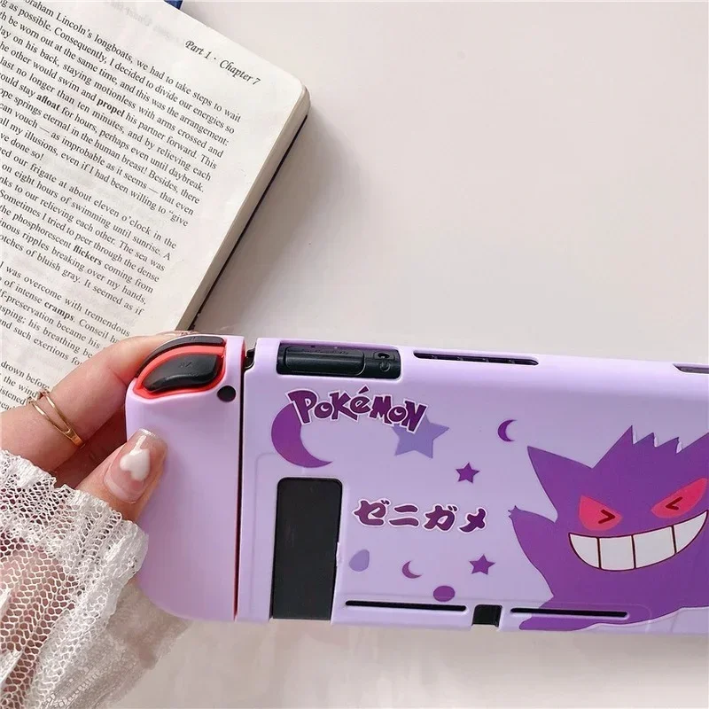 Anime Pokemon Gengar Protective Case for Nintendo Switch Case NS Cartoon Split Color Printing Game Console Soft Cover Shell Gift