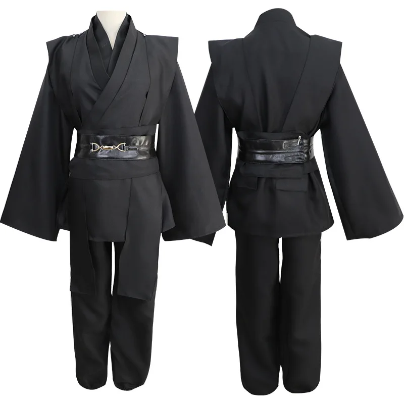 Movie Jedi Knight Cosplay Anakin Skywalker Costume Obi-wan Outfit Uniform Cloak Tunic Halloween Carnival Suit For Adult Kids