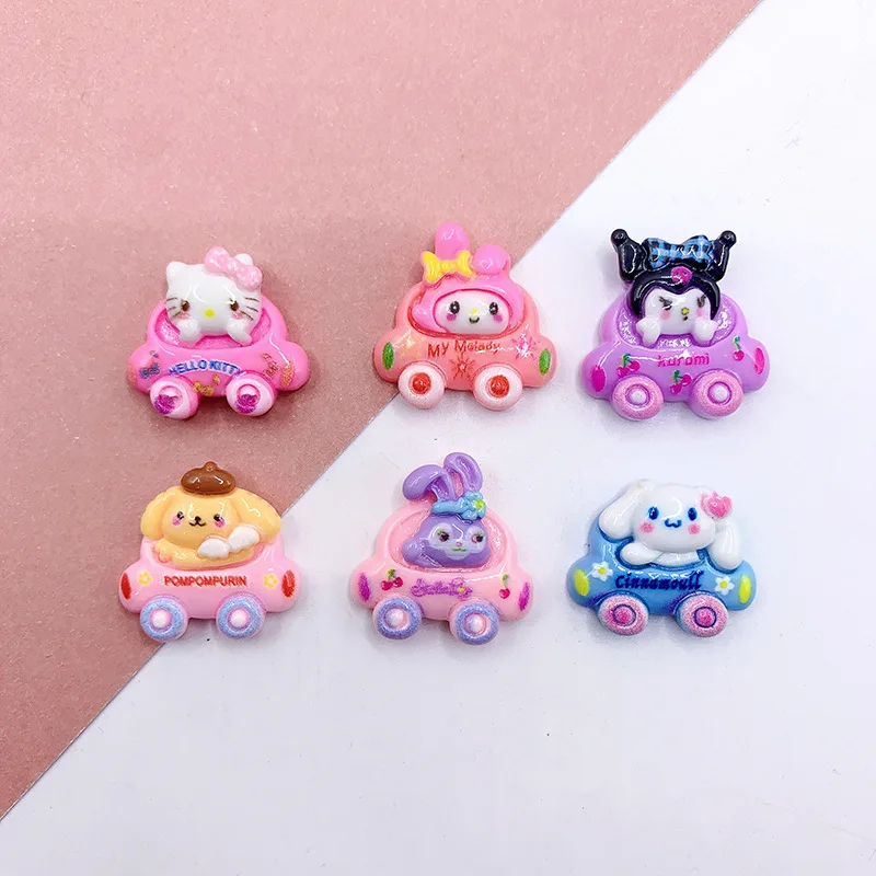 

Miniso cute cartoon Sanrio car series mixed DIY resin accessories cream glue material mixed selling patch