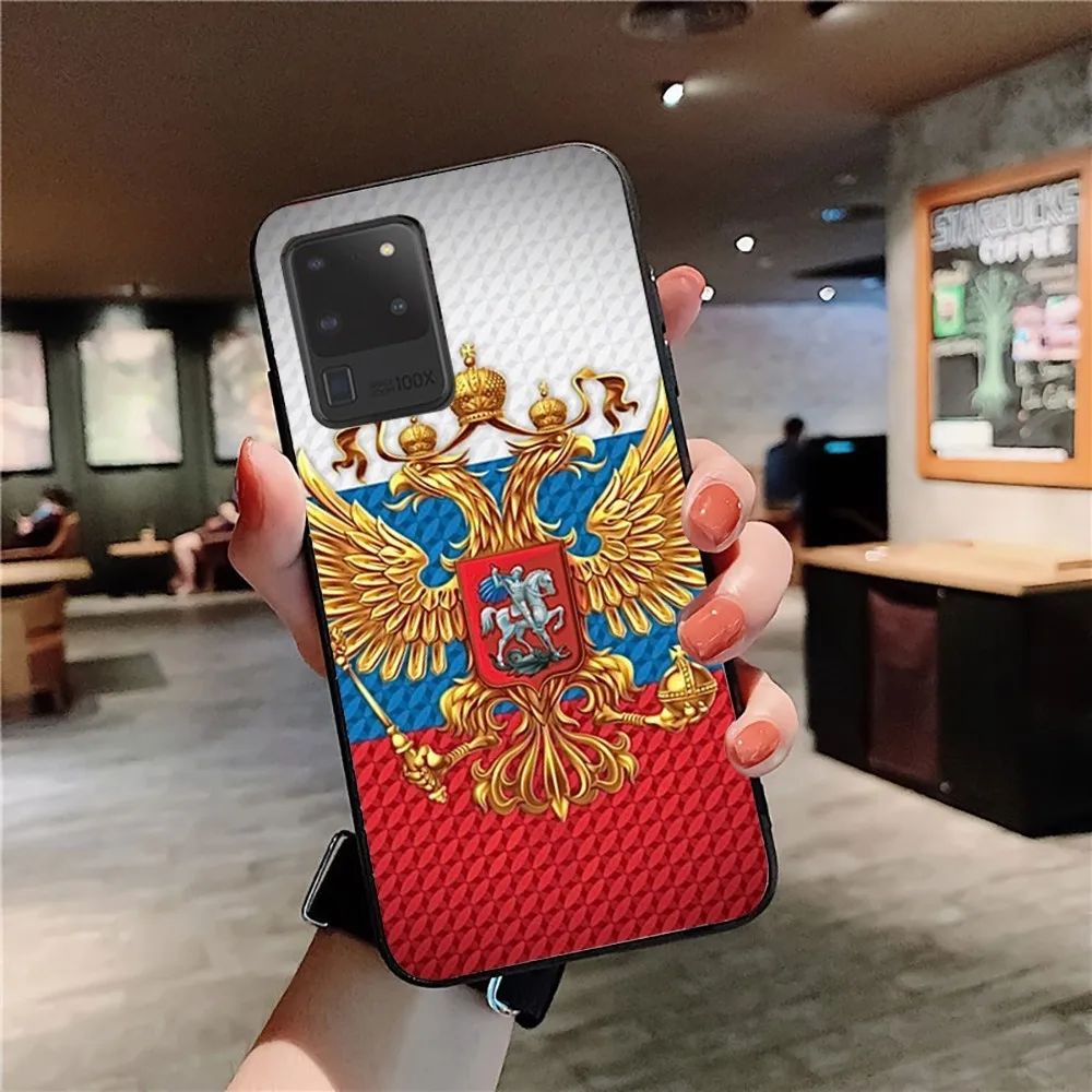 Russia Flag Coat Of Arms Phone Case For Samsung S 9 10 20 21 22 23 30 23plus lite Ultra FE S10lite Fundas