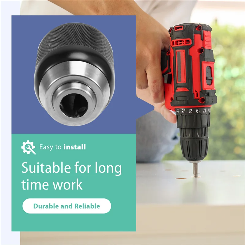 Zestaw uchwytu i trzpienia do wkrętarki udarowej B50C, adapter kwadratowy uchwytu, uchwyt wiertarski elektryczny