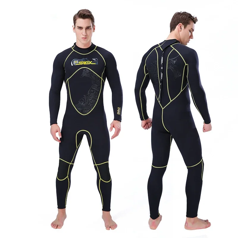 Men 3mm Neoprene One Piece Scuba Diving Wetsuit Suits Swimming Surfing Wetsuit Swimsuit Equipment Full Body Suit