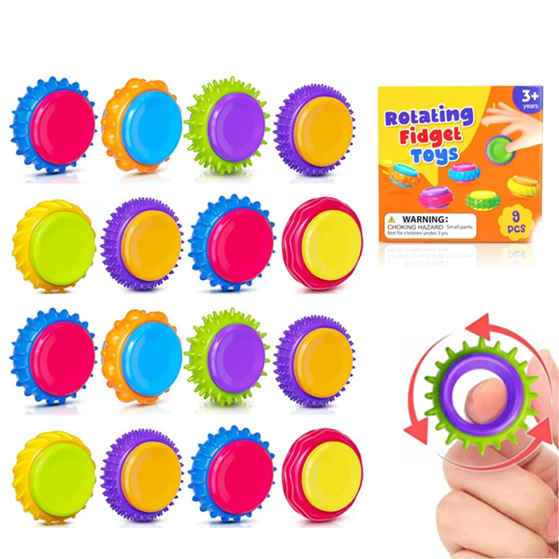 Fidget Spinner anneau rouleau sensoriel soulager le Stress jouet EDC doigt volant d'inertie Massage pour enfants drôle Antistress choses