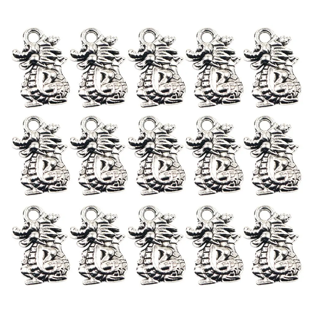 

50 шт. подвесок-талисманов с китайским зодиаком из сплава для изготовления ювелирных изделий своими руками, аксессуары для браслетов