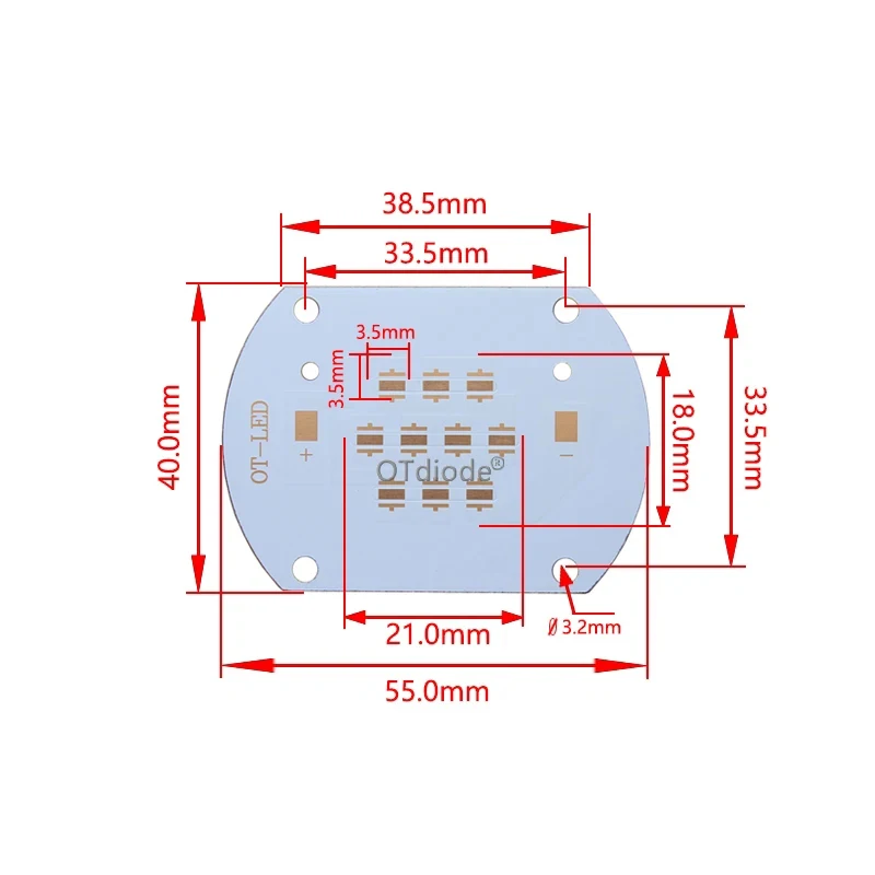 xpe xpg xte 3535 Copper PCB Board XML2 T6 XHP50-5050 series Led Heatsink Thermal Separation Lamp Lase can use for 10W-100W