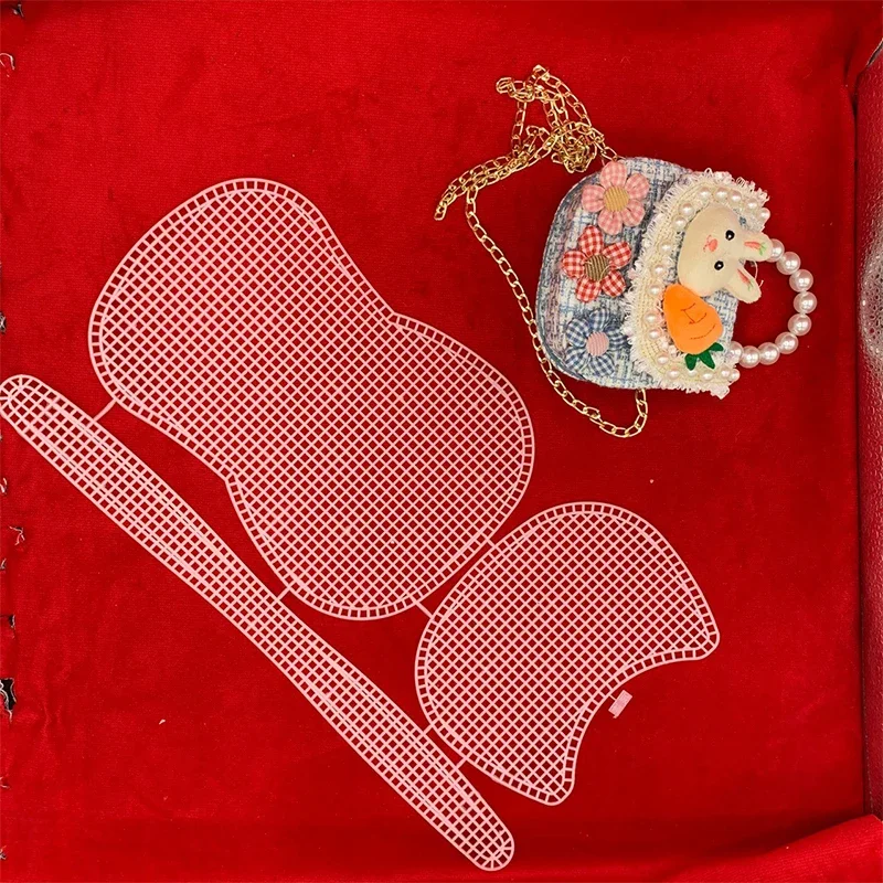 حدوة الحصان حقيبة شبكة الحياكة بطانة النسيج شبكة بلاستيكية ورقة الملحقات المخملية لتقوم بها بنفسك هوك أدوات تقليم سهلة متماسكة مساعد الإكسسوارات #3