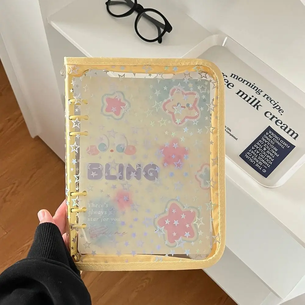 A5 Binder Photo Album Cover PVC Korea Style Photocard Holder Transparent Exquisite Card Binder Pack Photo Card Collection