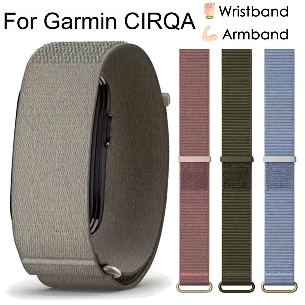 Image of Atmungsaktives Nylon-Bizepsband Armband für Garmin CIRQA Smart Band, Verstellbares Sport-Armband für Garmin CIRQA Smart Band
