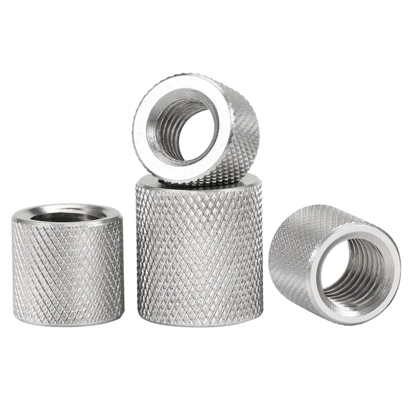 Beicai 1Pc-10pcs M2M2.5M3M4M5M6-M12 SUS304 Stainless Steel Round Knurled Coupling Nut Long Extenion Thumb Tighten Nuts Connector