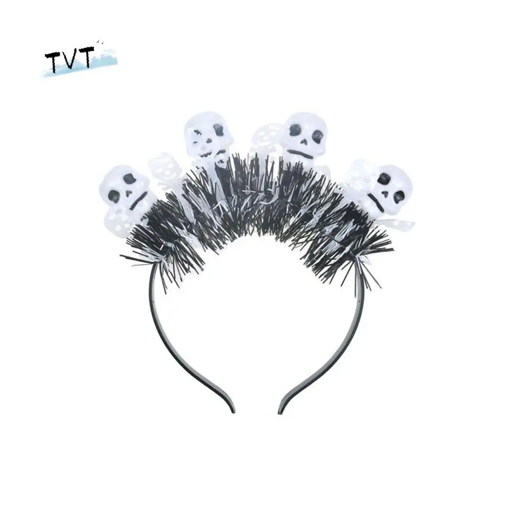 

Creative Ghost Halloween LED Pumpkin Headband Skull Lights Flashing Ghost Hair Hoop Funny Face Plastic Funny Hair Bands Party