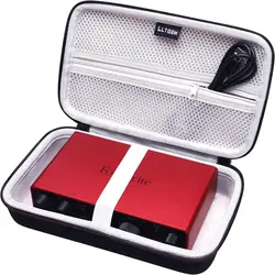 LTGEM EVA Hard Case for Focusrite Scarlett Solo/2i2 3rd or 4rd Gen/4i4 3rd Gen Travel Protective Carrying Storage Bag