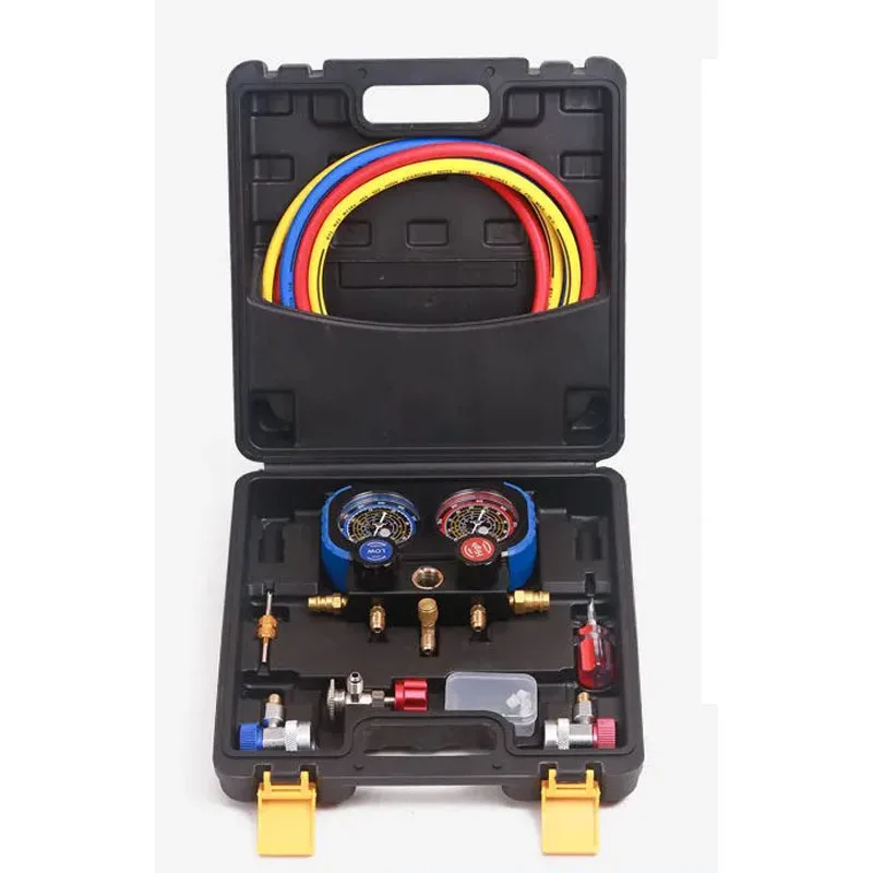 r134a refrigerant automobile air conditioning fluoride meter pressure gauge double gauge valve air conditioning tool set