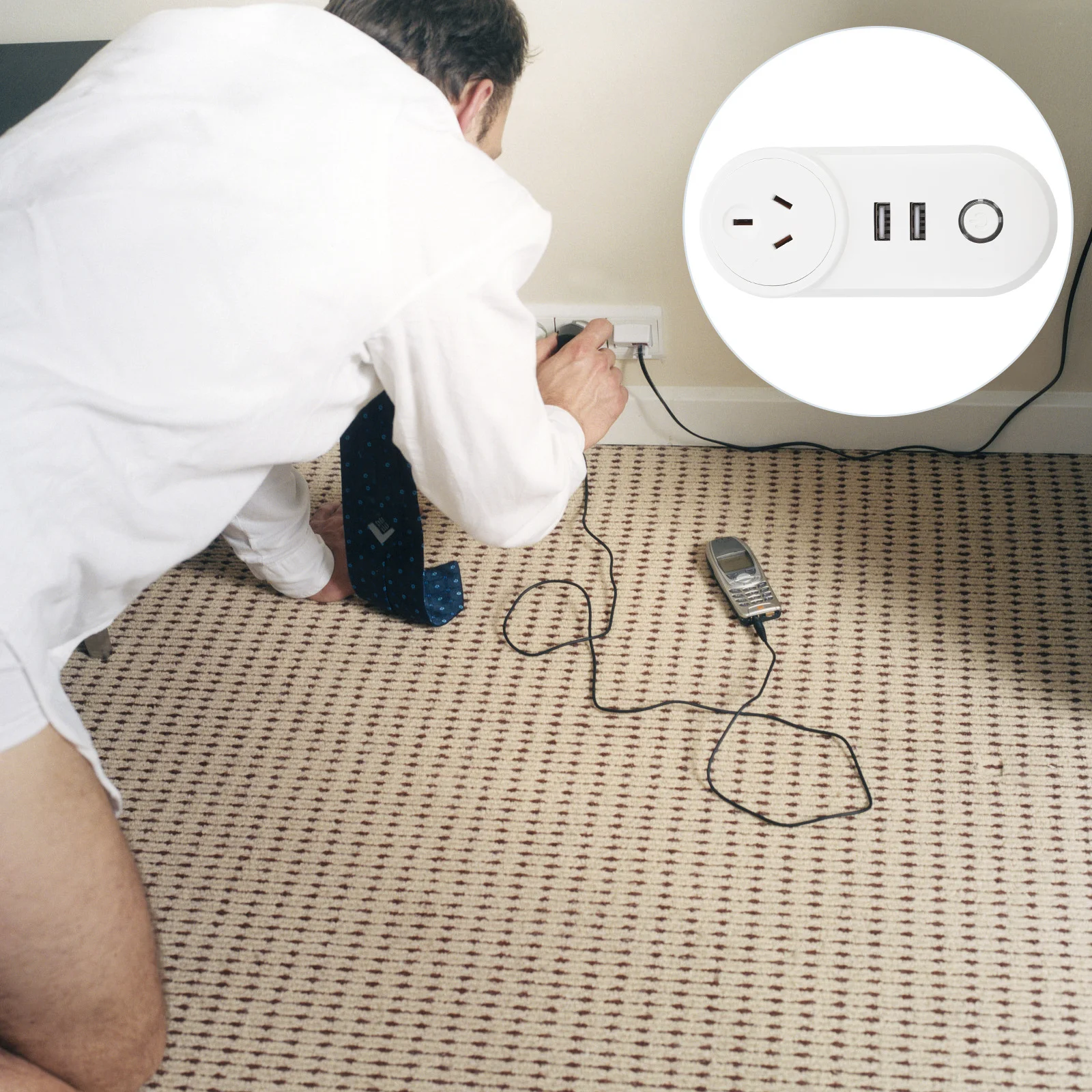 

1Pcs Mini WiFi Outlet Au Plug Home Wireless Power Socket with Dual USB Ports Voice Control Safe