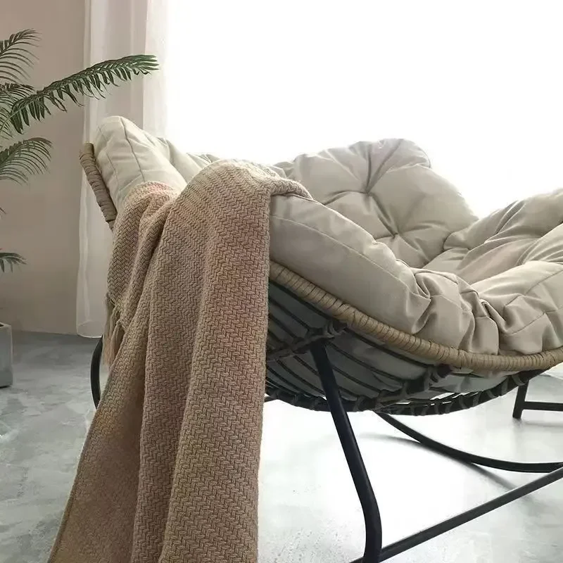 Mecedora tejida de ratán para el hogar, sillón individual de ratán para descanso, balcón, Nido de Pájaro humano, se puede dormir