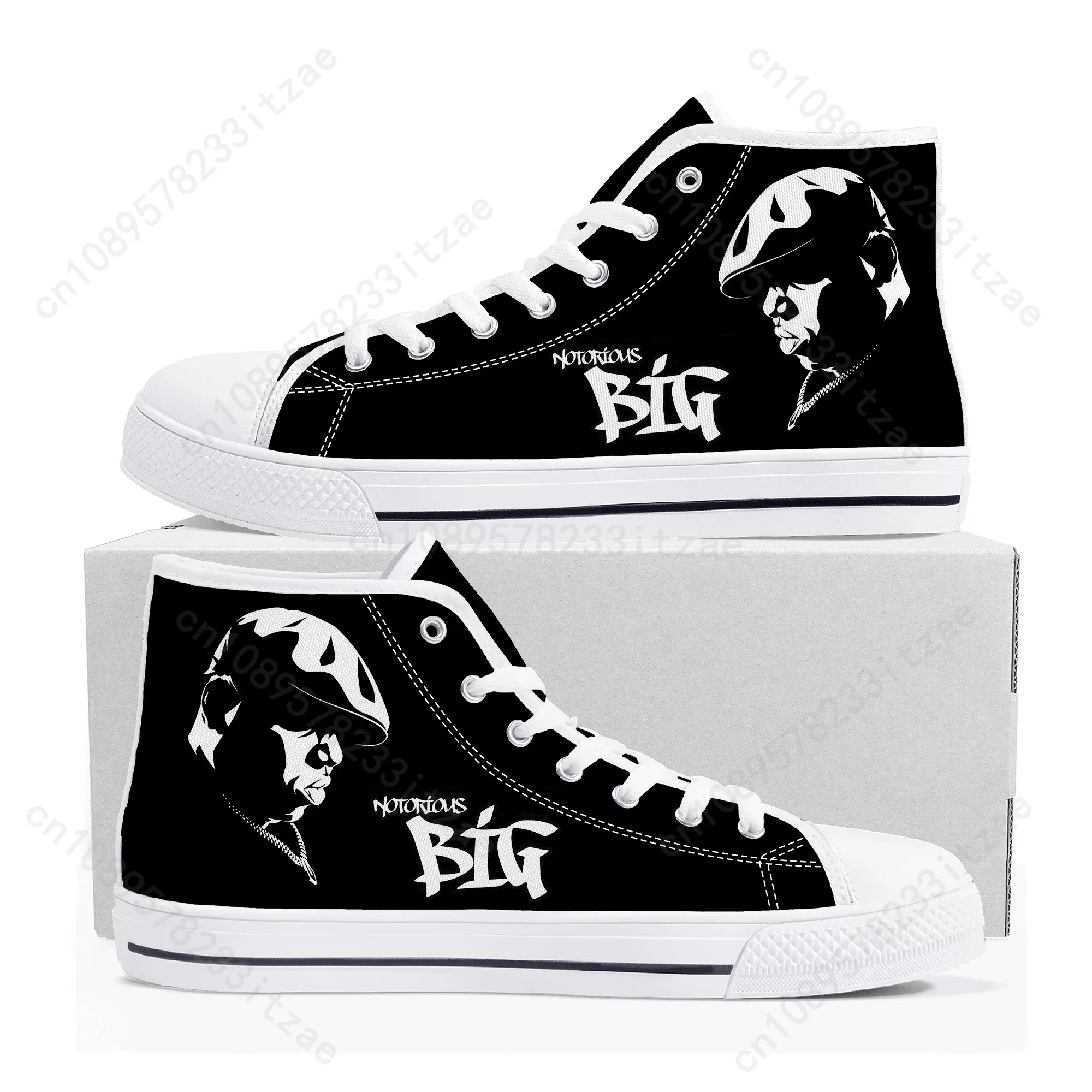 The Notorious Big High Top Sneakers Mens Womens Teenager High Quality Biggie Smalls Canvas Sneaker Casual Shoe Customize Shoes