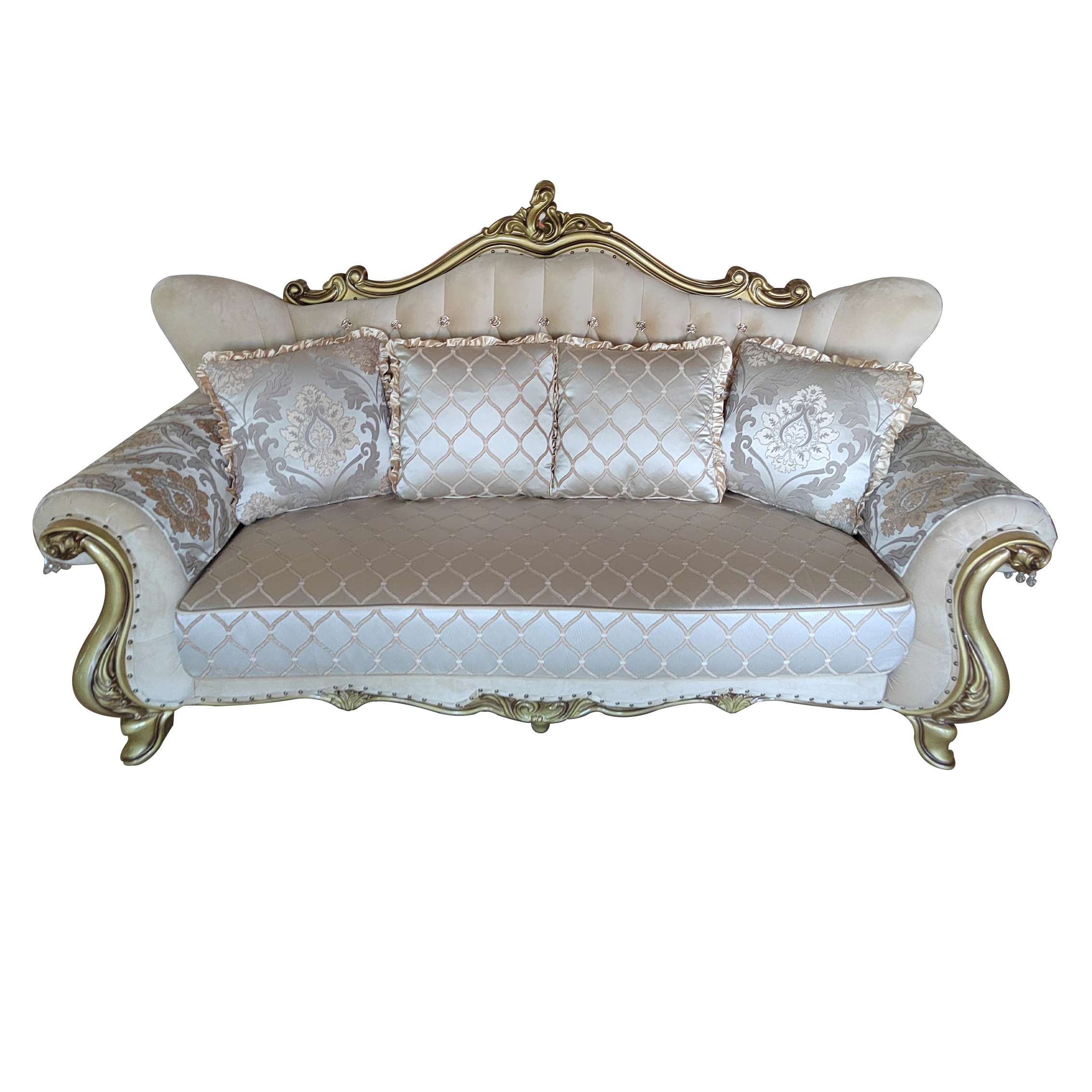 @# Luxury Classic French Living Room Furniture Wedding Luxury Set Sofa European Antique Design Vintage New Design Fabric Sofa