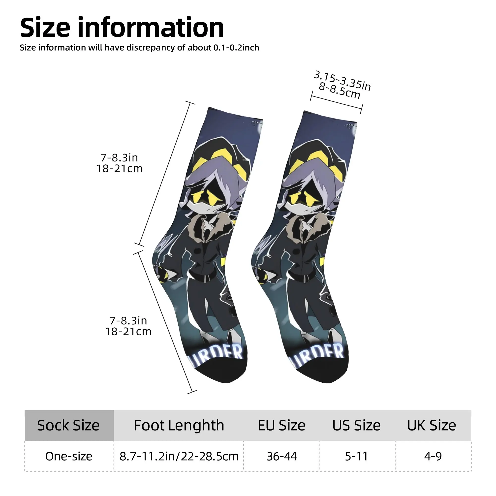 Colorful Murder Drones Cartoon Sports Socks  Polyester Long Socks for Women Men Sweat Absorbing