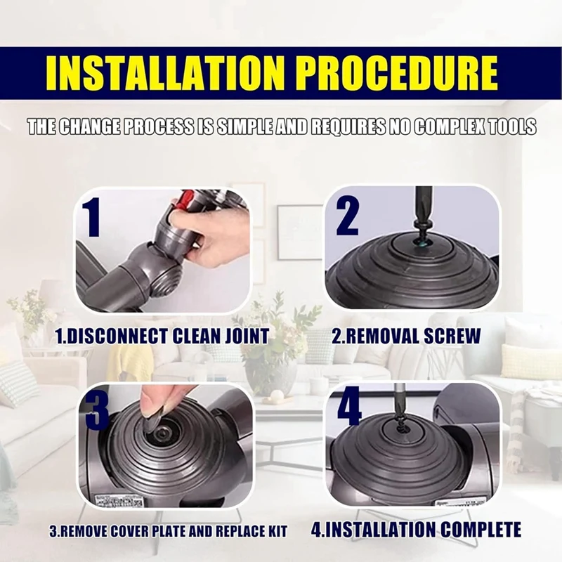 Peças de reposição para aspirador de pó dyson v10 v11 v15 g5, 100w, bola v, limpador de alto torque, rodas, peças de reposição