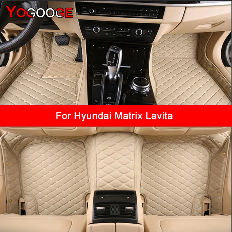 YOGOOGE Custom Car Floor Mats For Hyundai Matrix Lavita 2000-2010 Auto Carpets Foot Coche Accessorie