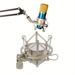 Universal Metal Microphone Shock Mount Mic Anti Vibration Holder Mount Fit For 44-45mm Diameter Condenser Mic