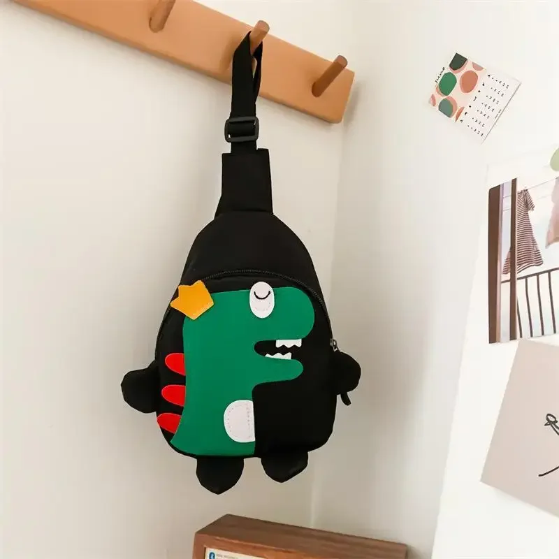 Plecaki dziecięce z motywem dinozaura dla dzieci chłopiec dziewczynka torby torba Crossbody na klatkę piersiową regulowane słodkie zwierzaki dzieci torba szkolna na ramię Unisex