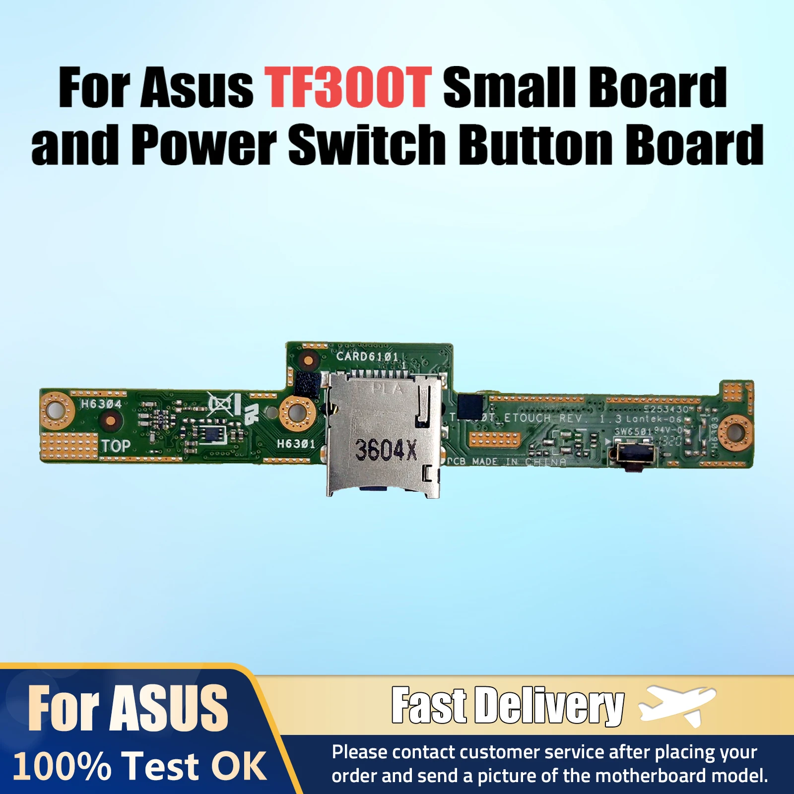 

For Asus EeePad Transformer TF300T SD Card Small Board and Power Switch Button board 14010-00060900 Fast Ship