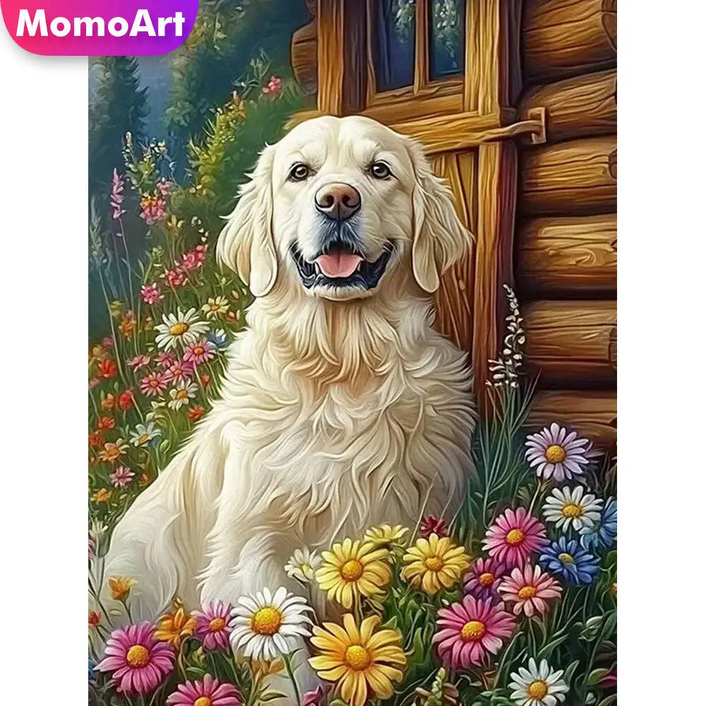 Momoart Katze Diamant Malerei Tier bunte Diamant Mosaik Bild Strass Mond Wand Dekor