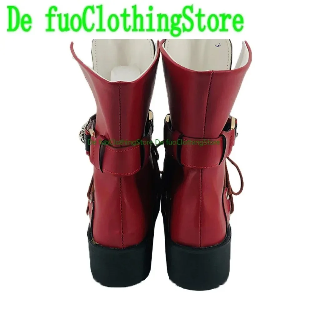 รองเท้าคอสเพลย์ทีฟา ล็อคฮาร์ต รุ่นดีฟู 7 รีเมค รองเท้าบูทอนิเมะ รองเท้าสำหรับเล่นบทบาทสมมติจากอนิเมะและเกม รองเท้าและบูทสำหรับงานปาร์ตี้ฮาโลวีน