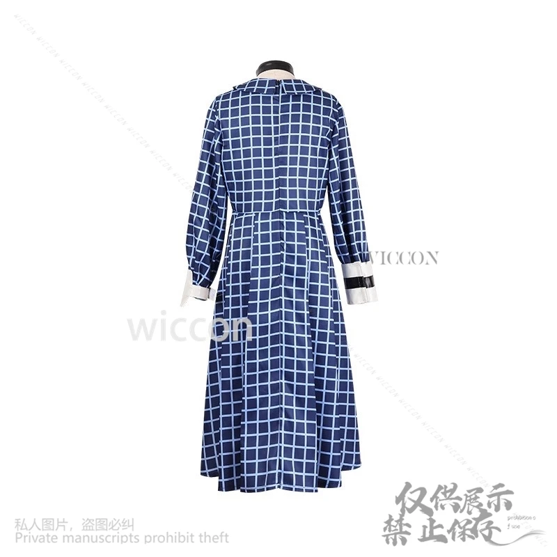 2024 Costume di Halloween Cosplay Film horror americano Cos Esther Orfano Esther Parrucche Abito blu Parrucca Lolita per donna Ragazza Natale