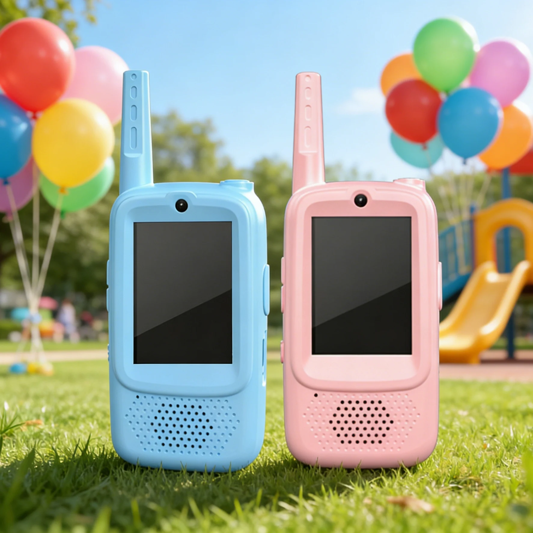 Video-walkie-talkies voor kinderen, oplaadbare walkie-talkies voor kinderen, binnen- en buitenspeelgoed voor spel, feest, kamperen, kerstcadeau