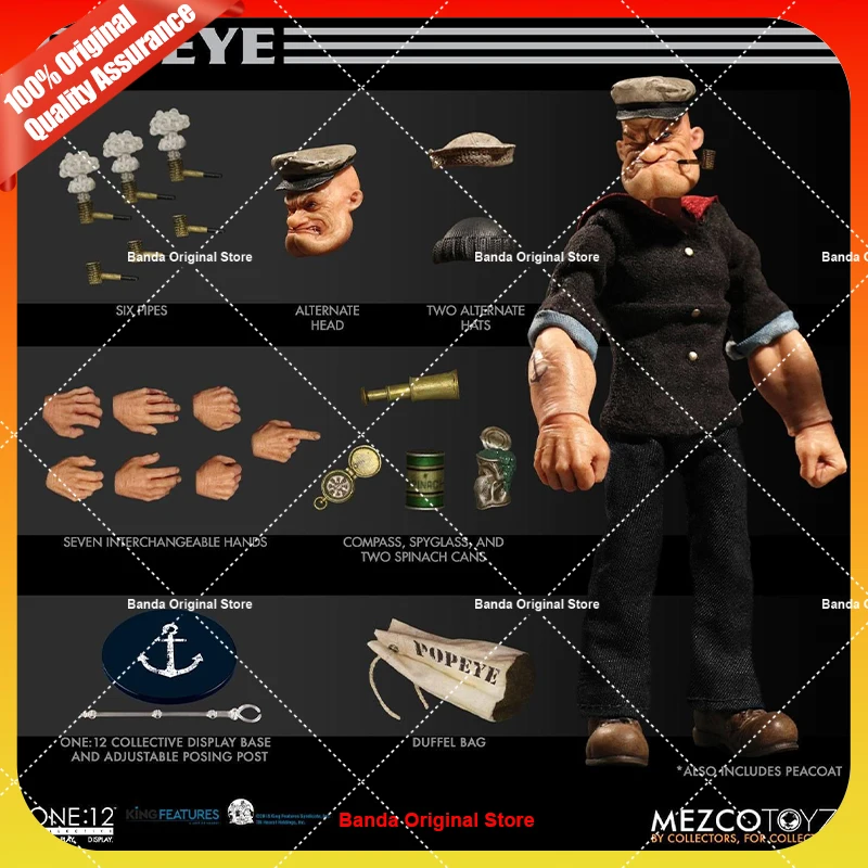 

100% Original Mezco Toyz Popeye One:12 Collective 14 cm Anime Action Collection Figures Model Toys