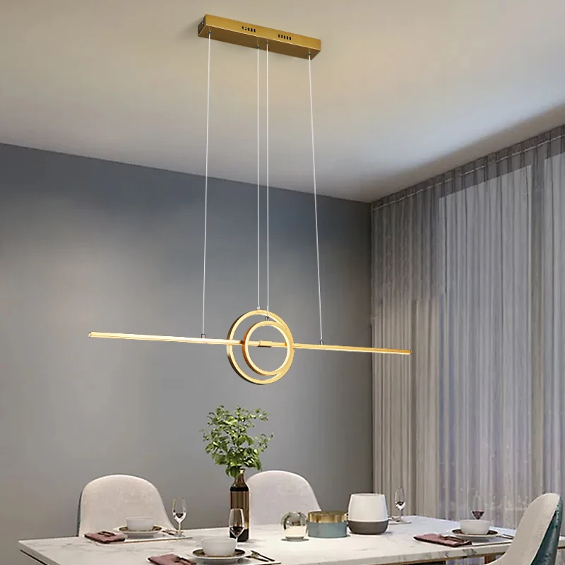 

Modern Led pendant lights Fixture lampara colgante Dining room table Kitchen Modern Led Pendant Lamp Black/Gold nordic lamp