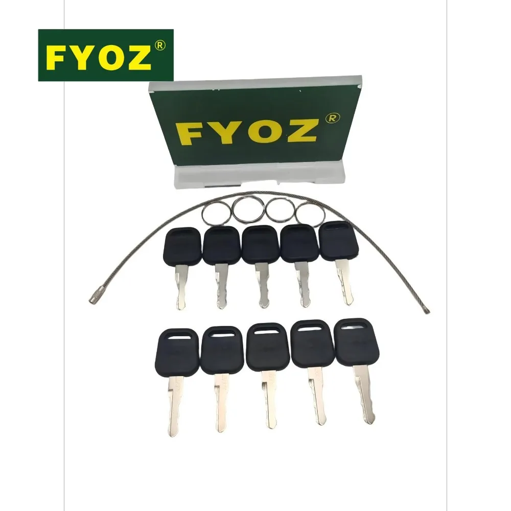 10pcs Excavator Starter Key For LiuGong LG9055 LG9075 34B0557 Diesel Engine Side Door Key with Ignition Switch Excavator Part