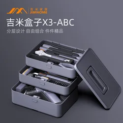 JimiHome Home Multifunctional Maintenance Toolbox Electric Drill Electric Screwdriver Set Electrician Set X3-ABC