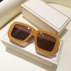 Vintage Pink Big Frame Square Sunglasses Women 2022 Brand Decor Oversized Rectangle Sun Glasses Men Shades Eyewear UV400 Sunnies