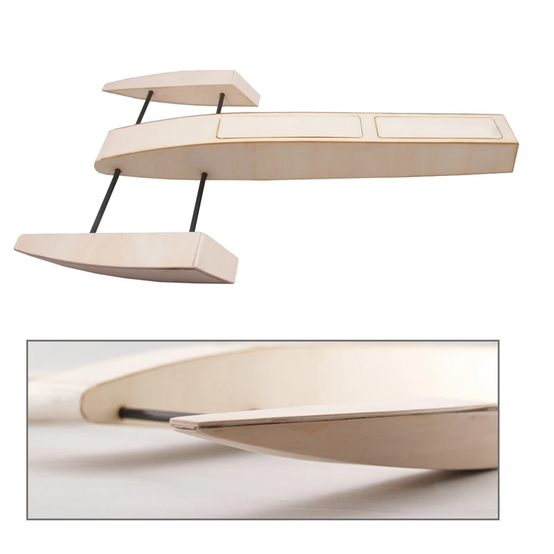 RC Speed Boat Wooden Sponson Outrigger Shrimp Speed Boat Model Kits Radio Remote Control Speedboat,Single Model