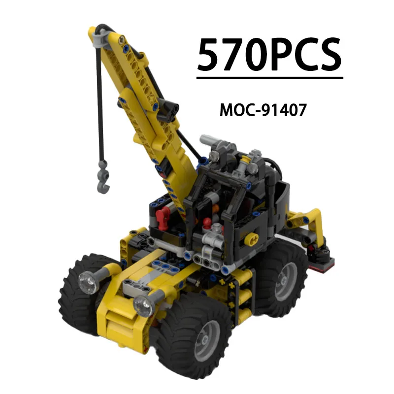 

Конструктор MOC-91407: Вездеходный кран 42122, 570 деталей, развивающая игрушка для детей, подарок на День рождения, Рождество, Новый год
