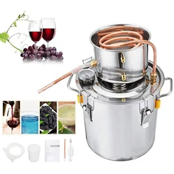 5/8/10L DIY Moonshine Still Spirits Kit Alcohol Distiller Water Wine Brandy Essential Oil Home Wine Brewing Kit