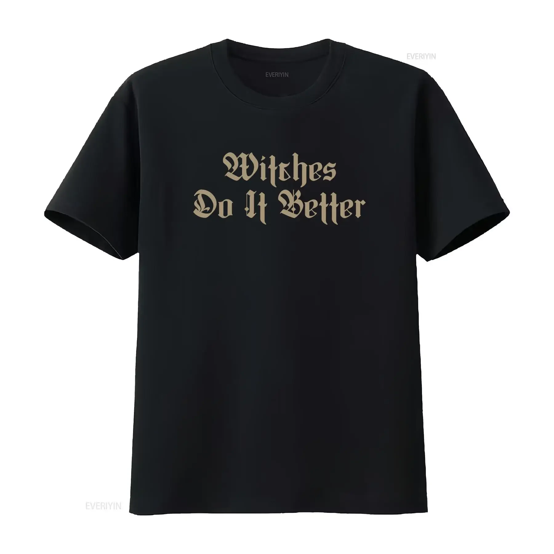 Gothic Dark Witches Do It Better Slogan Print Casual T Shirt vintage Washed graphic Soft Stylish homme Slightly Breathable
