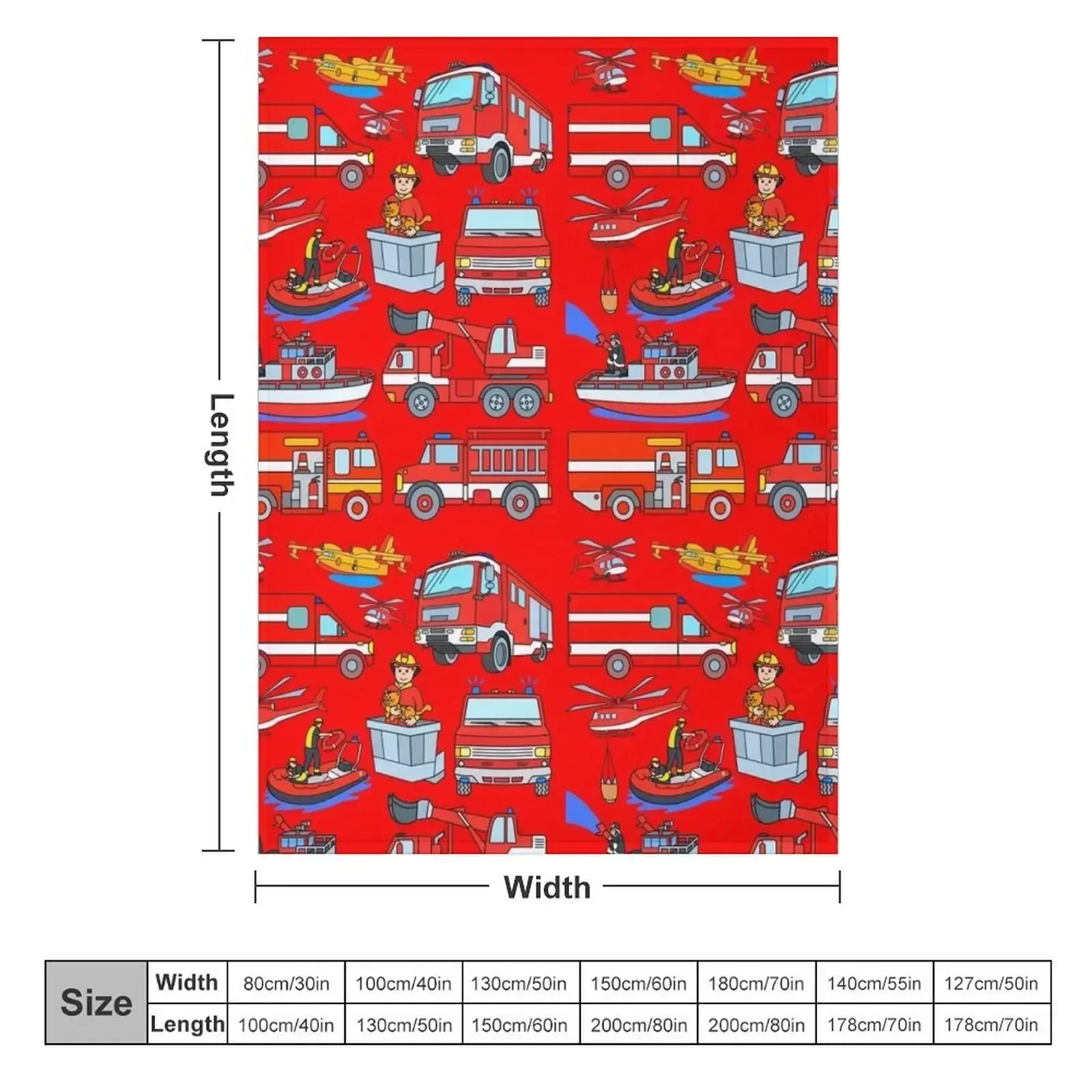 Fire Trucks for Kids Throw Blanket Luxury Brand Stuffeds Winter beds For Decorative Sofa Flannel Nap Blankets