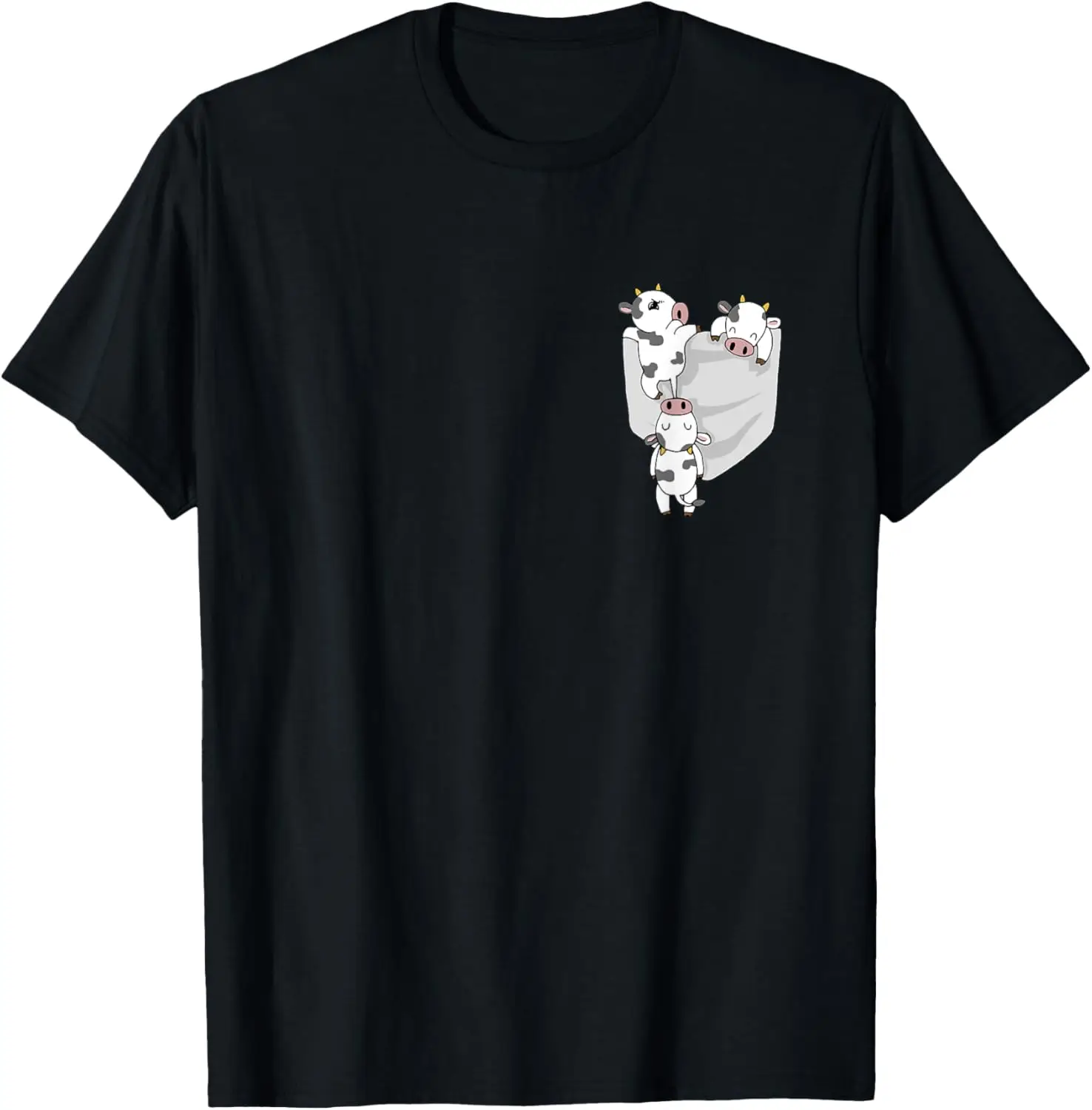 Cow Pocket Funny Milk Cow In A Bag T-Shirt