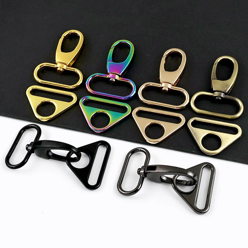 

4/5Sets 20-38mm Metal Buckle Rotating Lobster Buckles Shoulder Strap Connect Clasp Hanger Crochet Hook Side Clip DIY Accessories