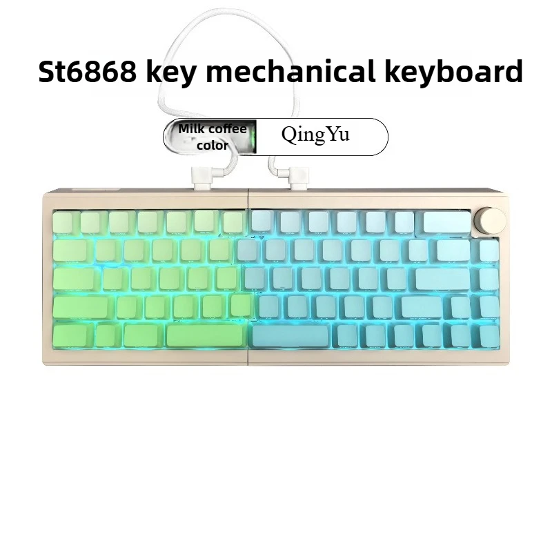 ソラ Zornher ST68 Tri-mode Split Mechanical Keyboard 68-Key QMK/VIA Hot