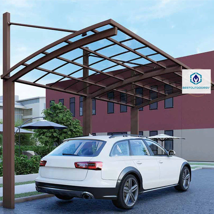 Strong Aluminum Structure Carport Standing Polycarbonate Roofing Car Parking Tent Metal Frame Canopy