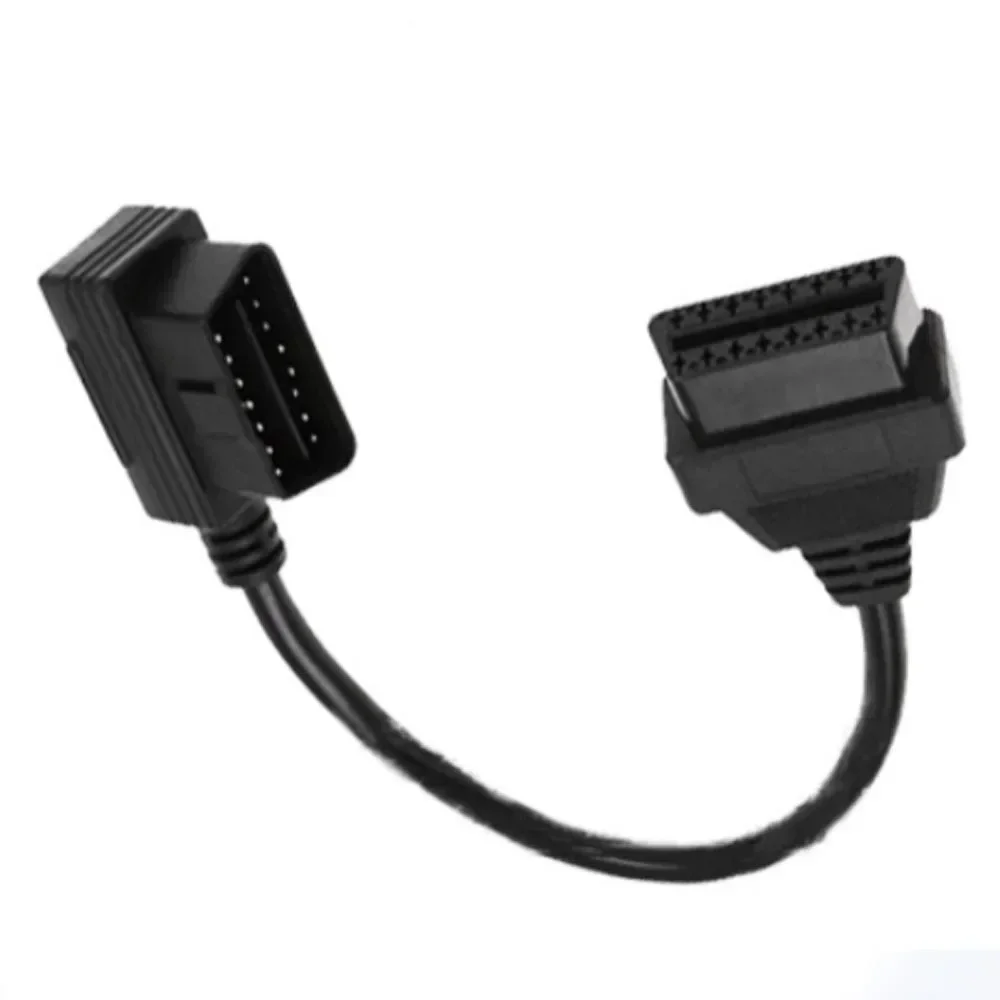 30 سنتيمتر L نوع واجهة obdii 16pin obd2 تمديد كابل ELM327 ODB2 16 دبوس ELM327 obd ii ملحقات كابلات موصل