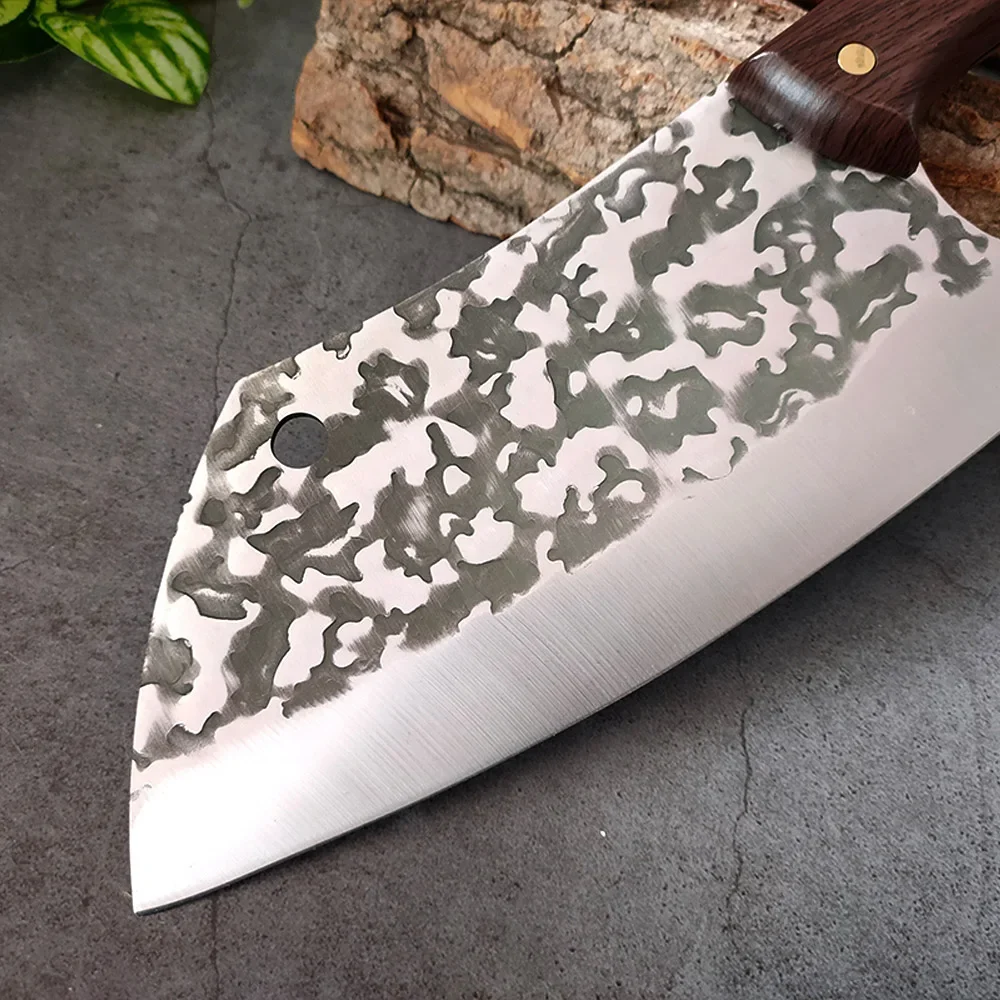 High Carbon Stainless Steel Chef Knife Cutter Meat Knife Kind High-quality Cleaver Knife Kitchen Chopping Slicing Accessories